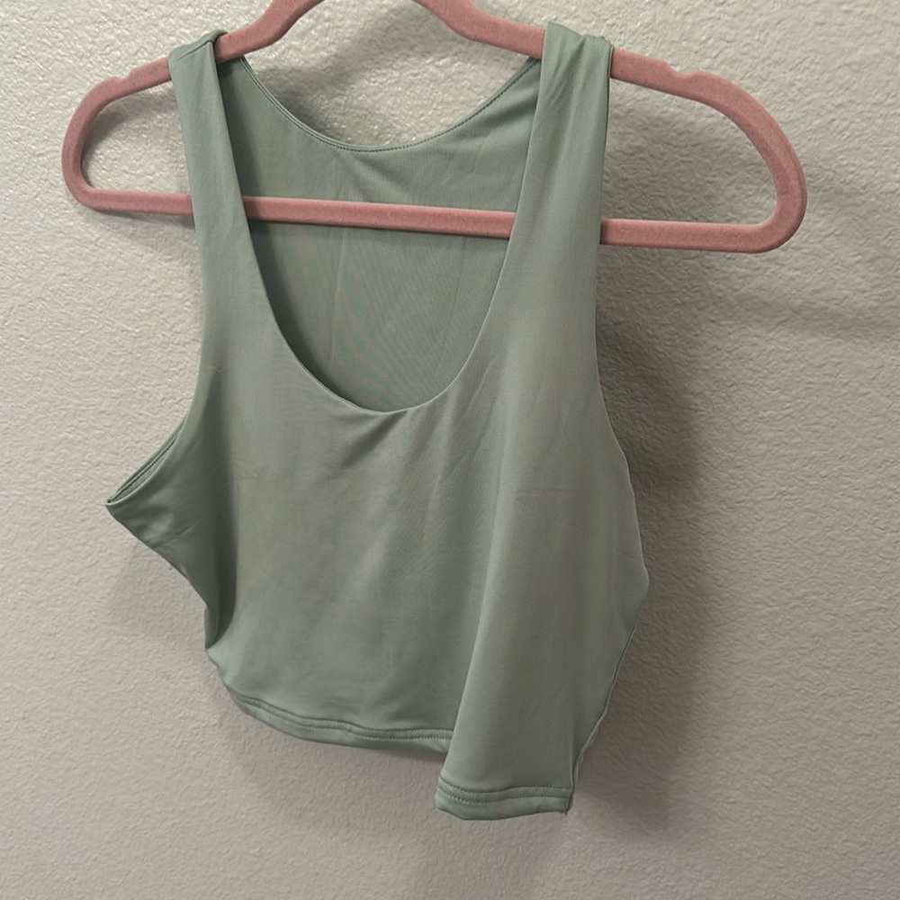 Mint green cropped tank